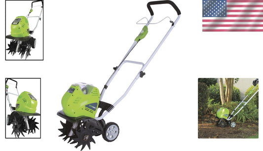 Powerful 40V Electric Tiller with Adjustable Width - Eco-Friendly Gardening Tool