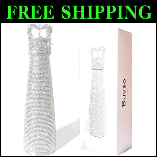 Elegant Rhinestone Insulated Bottle - Aesthetic 500ml Gift for Stylish Women