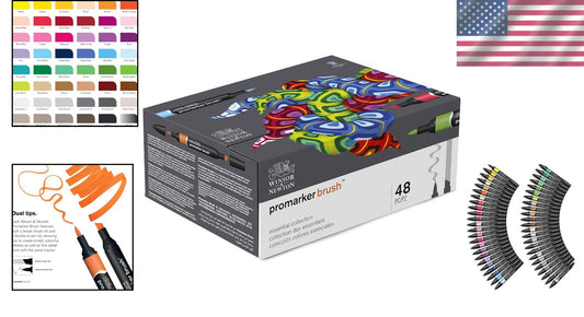 Essential 48-Count ProMarker Art Marker Set - Perfect for Drawing & Illustration