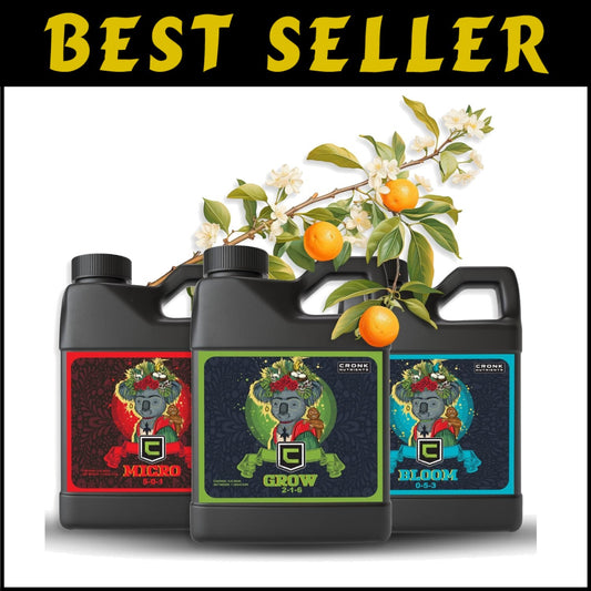 Cronk Nutrients 3-Part Plant Food Kit: Hydroponics & Bloom Booster, 4L Liquid
