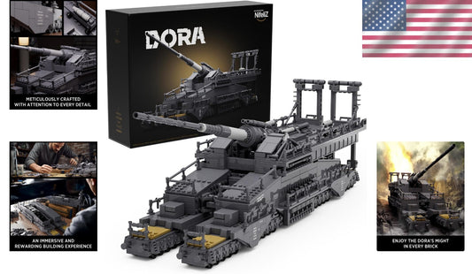 Collectible Dora WW2 Building Set with Adjustable Features - 2,355 Pieces