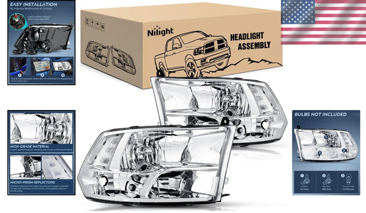 DOT Compliant Headlight Assembly for 2009-2018 Ram 1500/2500/3500 - Easy Install