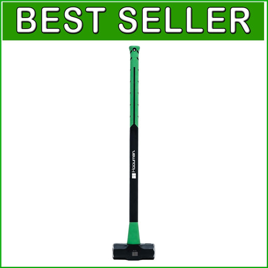 Durable 10lb Sledge Hammer with No-Slip Grip & Fiberglass Handle for Tough Tasks