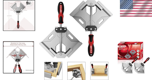 Adjustable 90° Right Angle Clamps - Perfect for DIY Projects & Professional Use