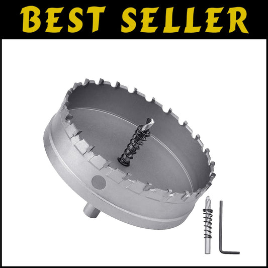 55mm Metal Hole Saw with Dual Drill Bits - Ideal for Wood and Metal Projects