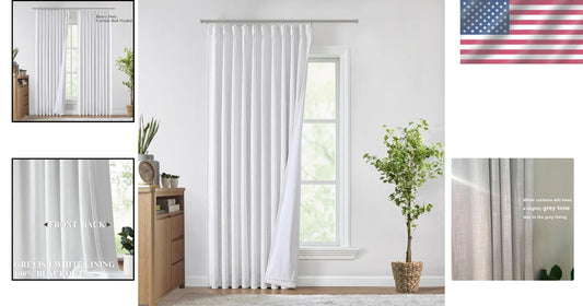 Luxury Pinch Pleat Blackout Drapes 60"W x 108"L - Machine Washable & Adjustable