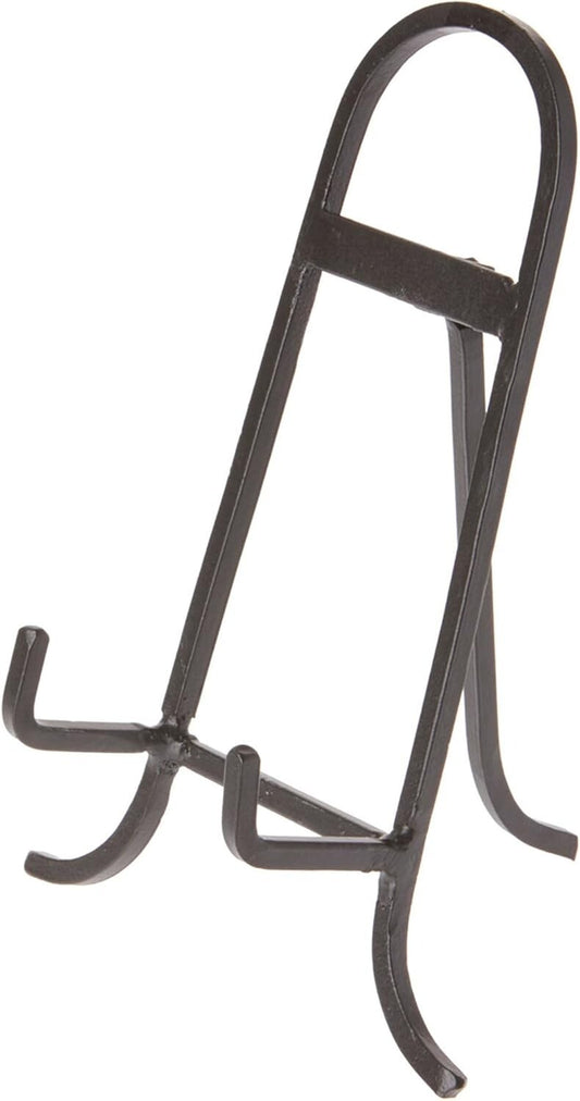 Elegant Powder-Coated Wrought Iron Easel for Plates and Art Displays - Set of 2