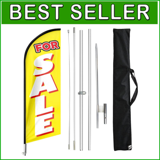 Weather-Resistant 11FT Swooper Flag Kit for Real Estate - Eye-Catching & Sturdy