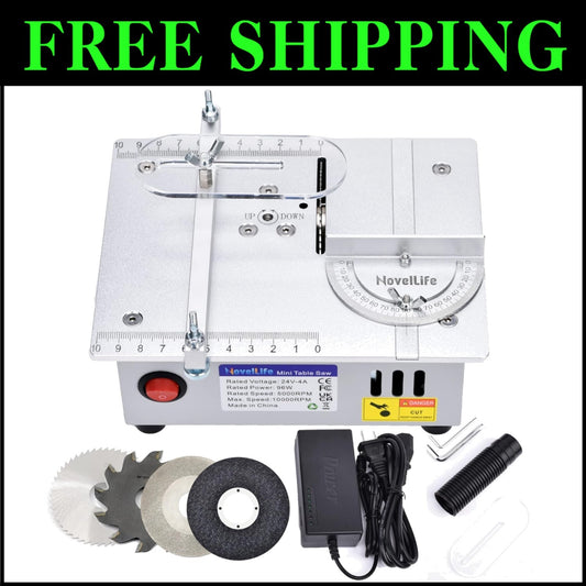 Versatile Mini Table Saw with Adjustable Depth - Perfect for Crafts and Models