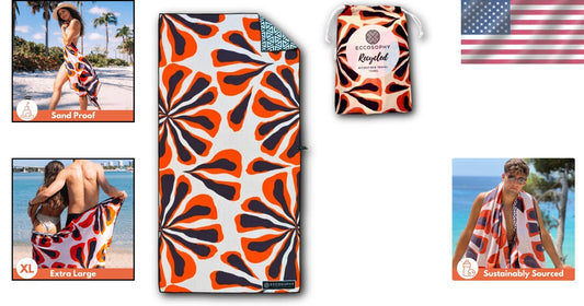 Eco-Friendly Sand-Free Beach Towel - Quick Dry Microfiber for Travel (71x35)