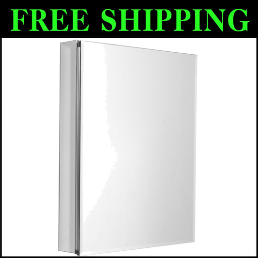 Elegant 20" x 26" Aluminum Medicine Cabinet with Soft Close Door & Mirror Finish