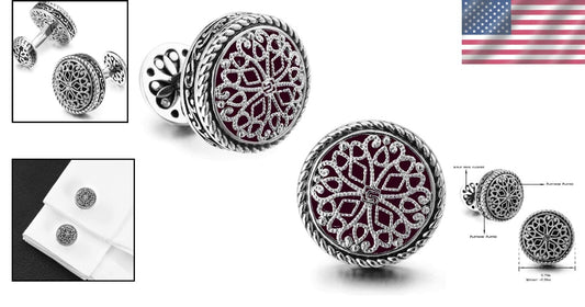 Deluxe Men's Cuff Links in 18K Gold Finish - Chic Accessory for Formal Events