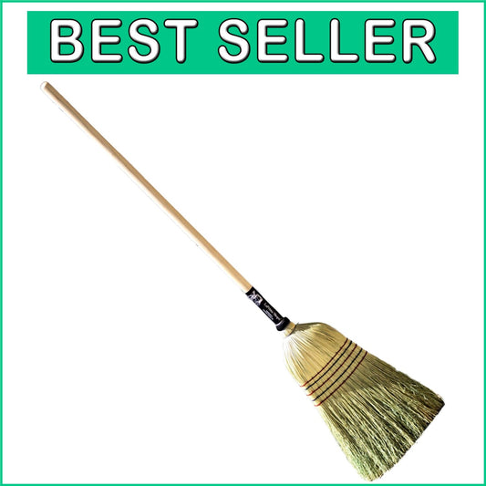 Vintage-Style 57-Inch Broom - Durable Corn Broom for Heavy Cleaning Tasks