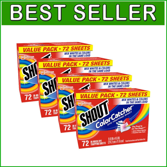 72 Count Color Catcher Sheets - Protects Colors & Prevents Bleeding, Pack of 4
