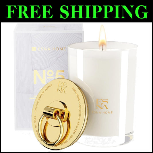 50+ Hour Lavender Scented Candle - Clean Burn Soy Wax for Mindful Relaxation