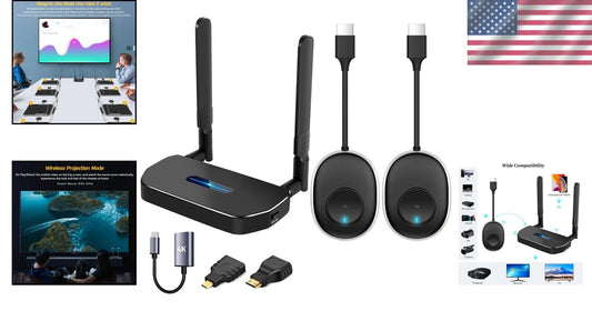 4K HDMI Wireless Transmitter Kit with Receiver - Effortless Device Switching