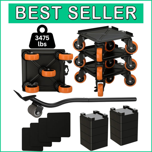 5-Wheel Furniture Moving Dolly Set - Maximum Load Capacity for Easy Transport