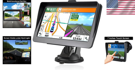 2025 GPS Navigator with 7-Inch HD Display & Lifetime Map Updates - Car Friendly