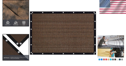 Versatile 8x10 FT Privacy Shade Fabric with Double Grommets for Outdoor Spaces