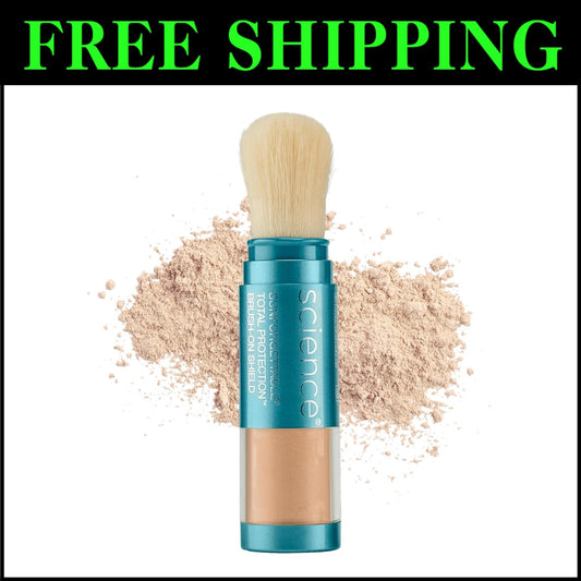 SPF 50 Brush-On Sunscreen Powder - Unscented and Perfect for Sensitive Skin