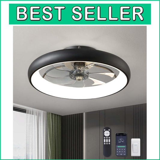 Elegant 20'' Smart Ceiling Fan with Dimmable LED Lights – Remote & App Control