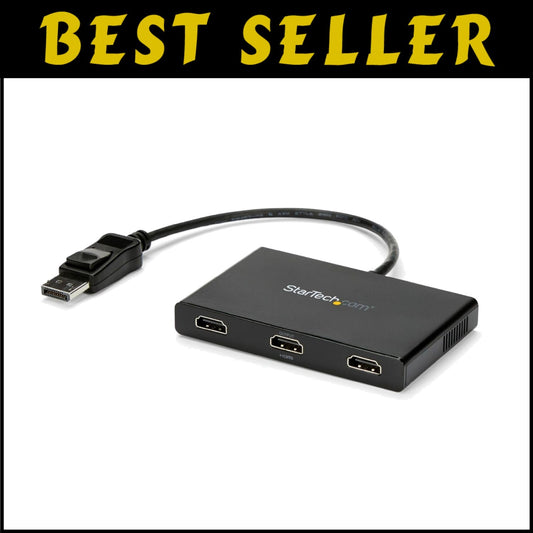 3-Port DisplayPort MST Hub - Connect 3 HDMI Monitors for Enhanced Workstations
