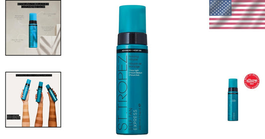 Natural Self Tan Express Mousse - Quick & Easy Application, 1-3 Hour Development