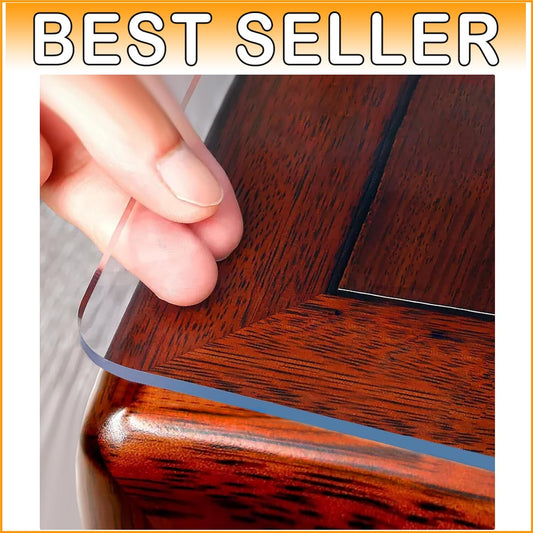 Customized 42x60 Inch Non-Slip Table Cover - Clear Protection for Dining & More