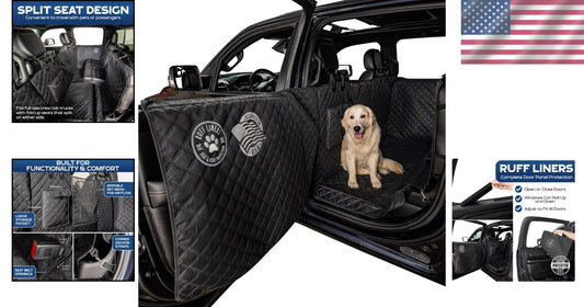 Scratch-Resistant Dog Seat Cover with Storage Pocket - Fits Popular Truck Models
