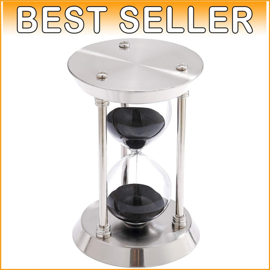 Antique Metal Sand Clock - 60 Minute Decorative Hourglass for Office Elegance