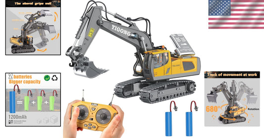 Durable Remote Control Excavator Toy for Kids - Perfect Gift for Young Builders