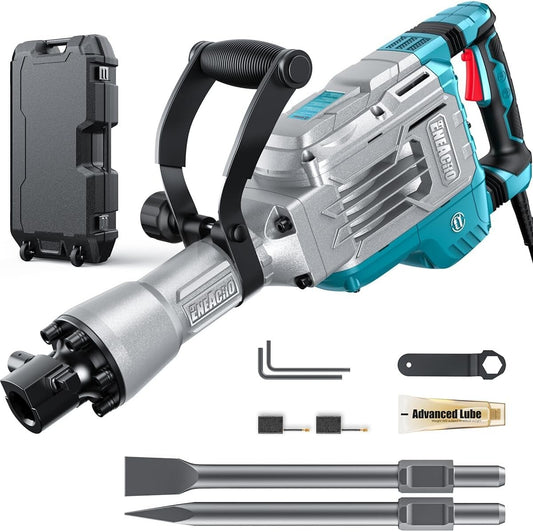 Portable SDS-Hex Jack Hammer 1700W with Chisels & Roll Case for Efficiency
