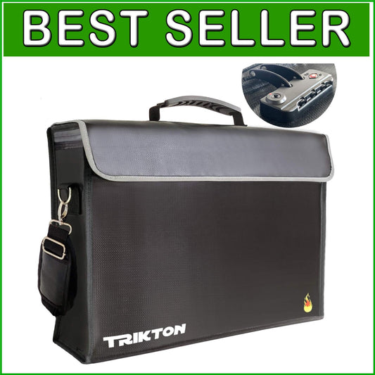 XXL Fireproof Waterproof Document Bag with TSA Lock - High-Visibility Security