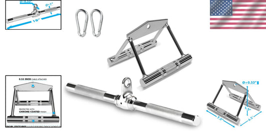 Versatile Tricep Press Down Cable Attachment for Home Gym Strength Training