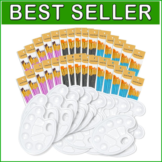 Deluxe 330-Pcs Paint Brushes and Palettes Set for Beginners to Advanced Artists