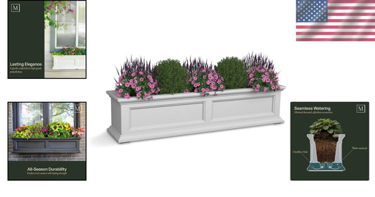 Rectangular 4ft Self-Watering Planter - Weather Resistant for Vibrant Blossoms