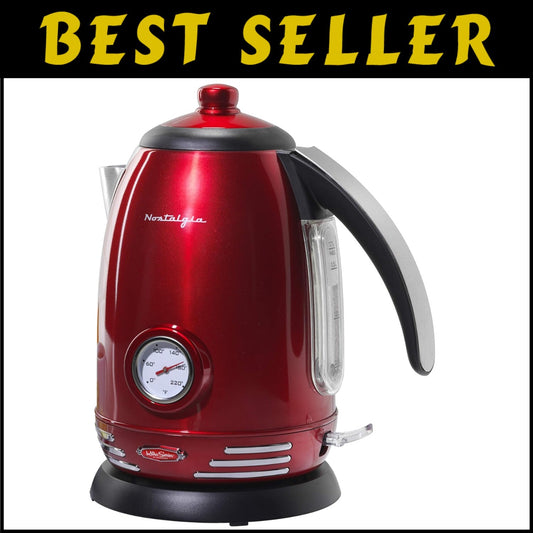 1.7L Retro Electric Water Kettle with 1500W Rapid Boil and Boil-Dry Protection