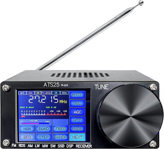 Upgrade Si4732 5.2B Radio Receiver - DSP Tune, 4000mAh Battery & Touch Control