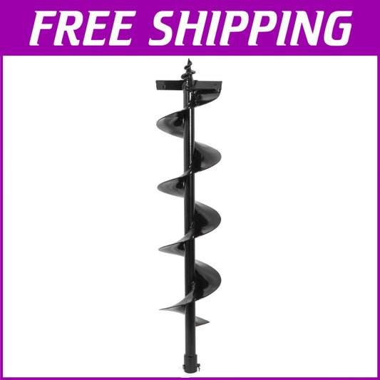 6-Inch Taper Point Auger Bit - Ideal for All Soil Types and Fast Planting