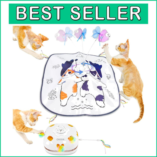 Exciting 5-in-1 Cat Toy with USB Rechargeable Features - Indoor Fun for All Cats