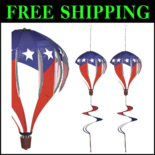 Durable 59-Inch Hot Air Balloon Wind Spinners - Perfect for Yard Celebrations