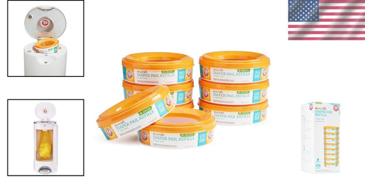 Arm & Hammer Lavender-Scented Diaper Pail Refill Rings - 8 Pack, 2,176 Diaper...