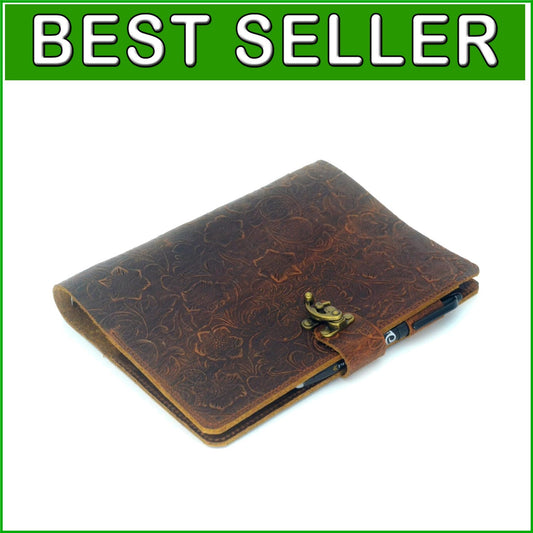 High-Quality Leather A4 Portfolio with Removable 4-Ring Binder – Ideal for Work