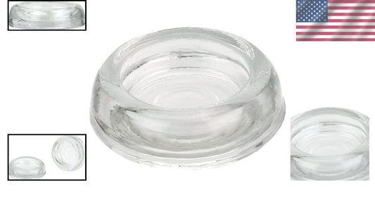 Versatile 3" Round Glass Chair Leg Floor Protectors - 12 Pack for All Floors