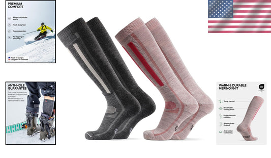 All-Weather Thermal Ski Socks for Men & Women - Ultimate Comfort & Protection