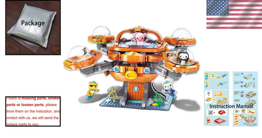 Building Block Octonauts Playset with Barnacles, Kwazii & 698 Bricks - Ages 8+