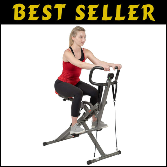 Row-N-Ride PRO Full-Body Squat Machine with Resistance Bands & App Access