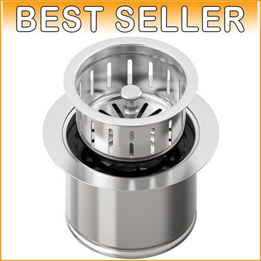 Durable 304 Stainless Steel Extended Flange and Strainer for Thick Kitchen Sinks