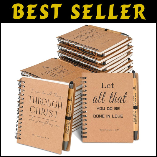 Hardcover Christian Journals & Bamboo Pens - Thoughtful Gifts for All Occasions