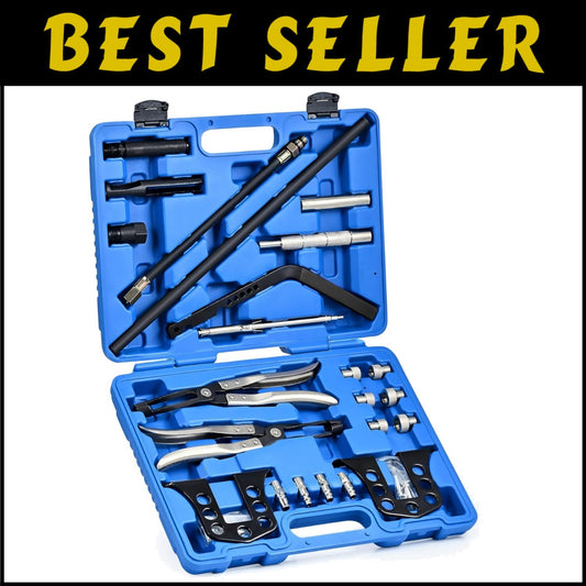 Universal Heavy-Duty Engine Valve Spring Compressor Tool with Storage Case